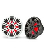 Kicker 45KM84L LED Series 8 inch 2-Way Coaxial Marine Speakers - White 