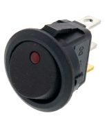 Quality Mobile Video 01002-R Pin illuminated SPST Round Rocker Switch - Red
