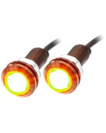 QMV LLW-A 12 Volt Black Flush Mount 3 Watt LED Light - Amber