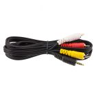 3.5mm SATRCAV Stereo Phono Plug to Stereo and Video RCA Cable