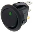 Quality Mobile Video 01002-G Pin illuminated SPST Round Rocker Switch - Green