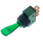 Quality Mobile Video 01003-G Large Fully illuminated SPDT Toggle Switch - Green