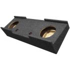 QPower BQGMC1020074DR Sealed Down-Firing Subwoofer Enclosure for 2007 - 2013 GMC, Chevrolet Sierra, Silverado Crew Cab 1500 / 2500 / 3500 Truck - ( Dark Grey Carpet )