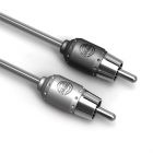 T-Spec V8RCA-Y2 V8 Series Two-channel Audio Y-Cable in Matte Grey with One-male and Two-female Connectors