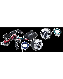 Sound Storm Laboratories (SSL) UTV2 and UTV Combo Kit 100 watts 2 Way Digital Motorcycle Amplifier w Two 2 inch Waterproof Marine Grade Speaker System