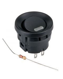 Accele 6406LG SPST Round Rocker Switch with Yellow LED indicator