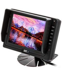 Boyo VTM5000 5 inch LCD Monitor with Pedestal Stand and Headrest Shroud