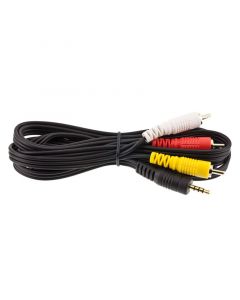 3.5mm SATRCAV Stereo Phono Plug to Stereo and Video RCA Cable