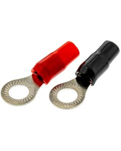 T-Spec V8-RTN18-20 Pack of 20 V8 Series 8 Gauge 0.31 inch Crimp Nickel Plated Ring Terminal
